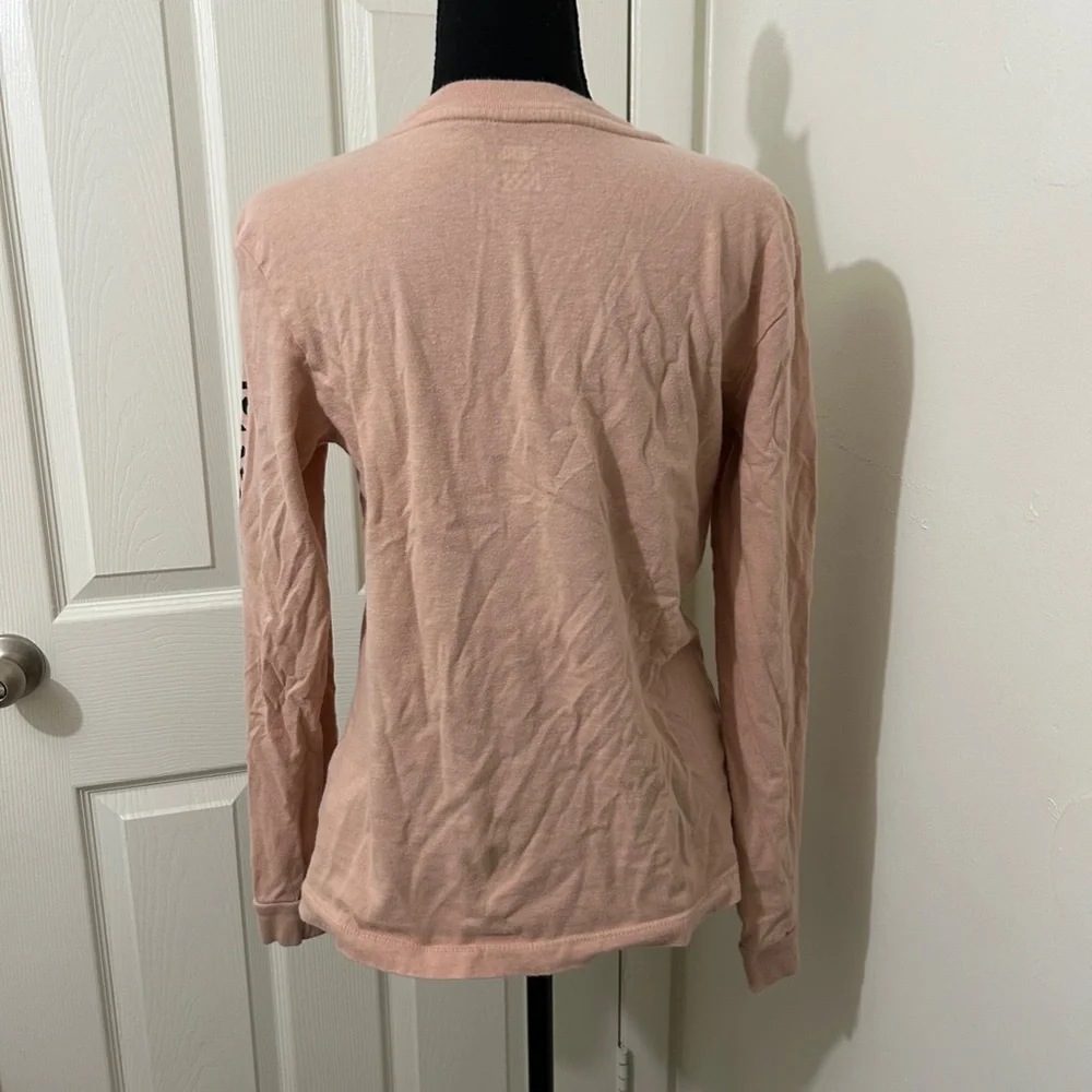 Vans Long Sleeve Light Pink T-Shirt "Vans Girl Gang" on Sleeve Size Small - Picture 4 of 5